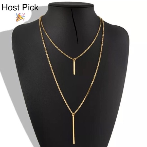 MORE COMING Gold Plated Double Layer Necklace - Picture 2 of 8